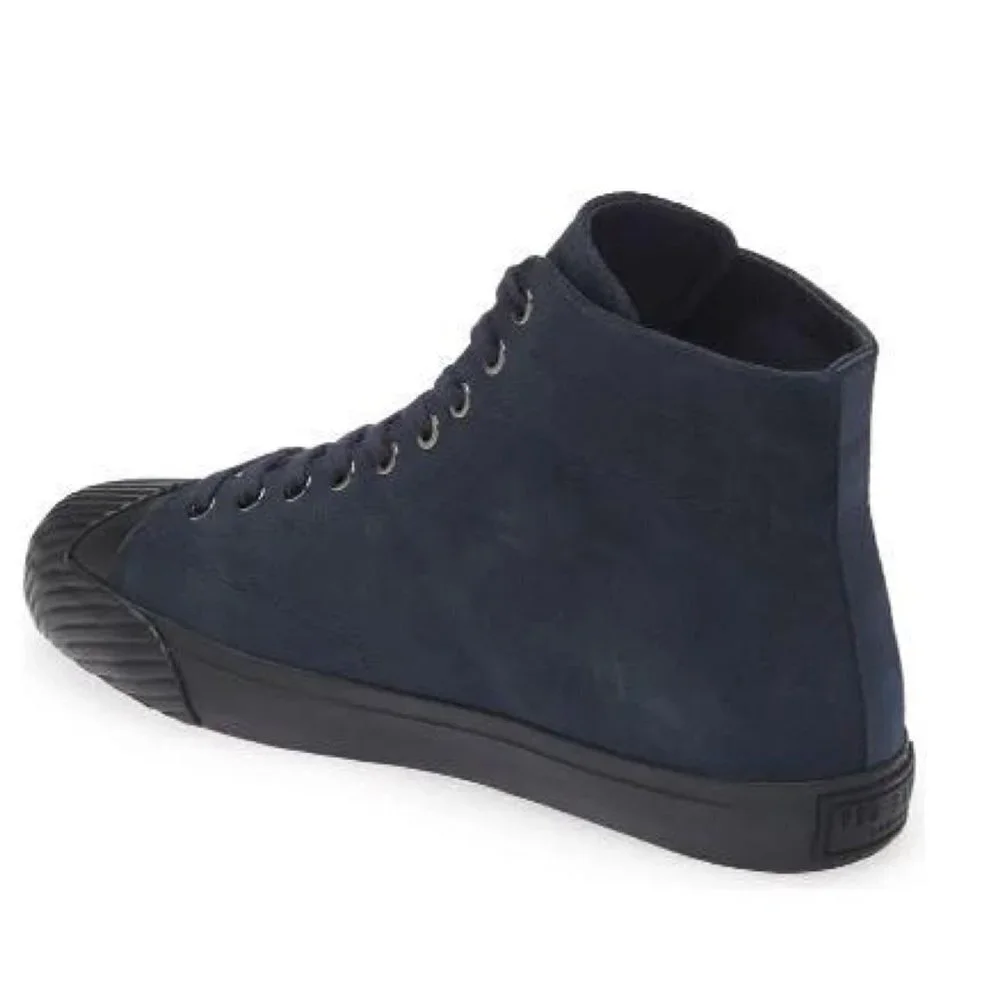 Ted Baker London Mens Navy Blue Suede High Top Lace Up Sneakers Sz 10 New